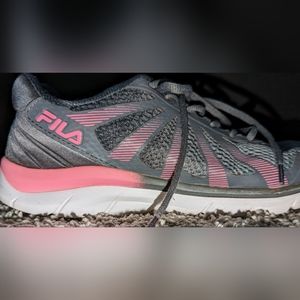 FILA - Women's Size 9.5 Women Pink Black Running Shoes Outdoor Sneakers
